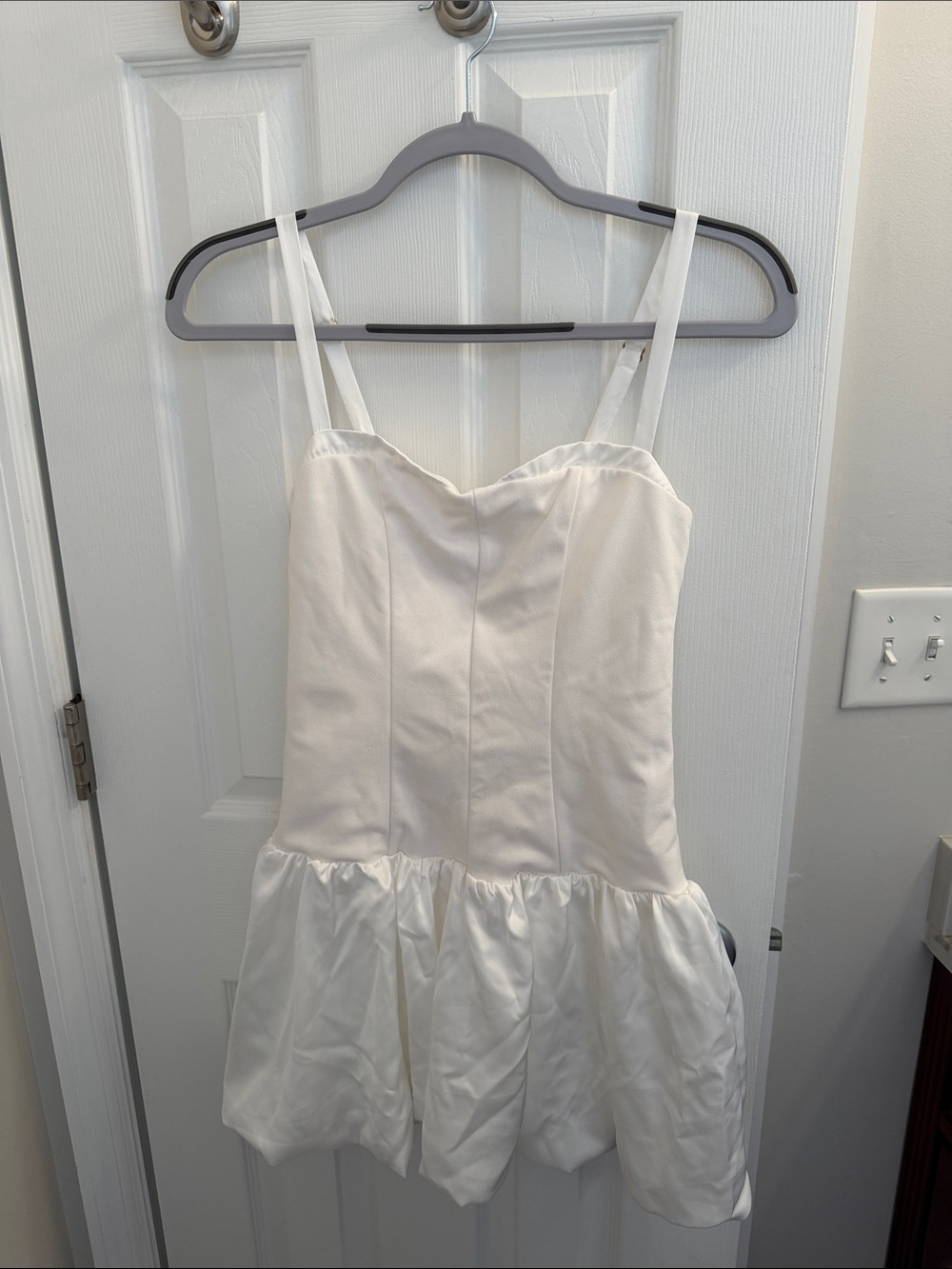 Show Me Your Mumu Tiffany Skort Dress (White Satin Dress)